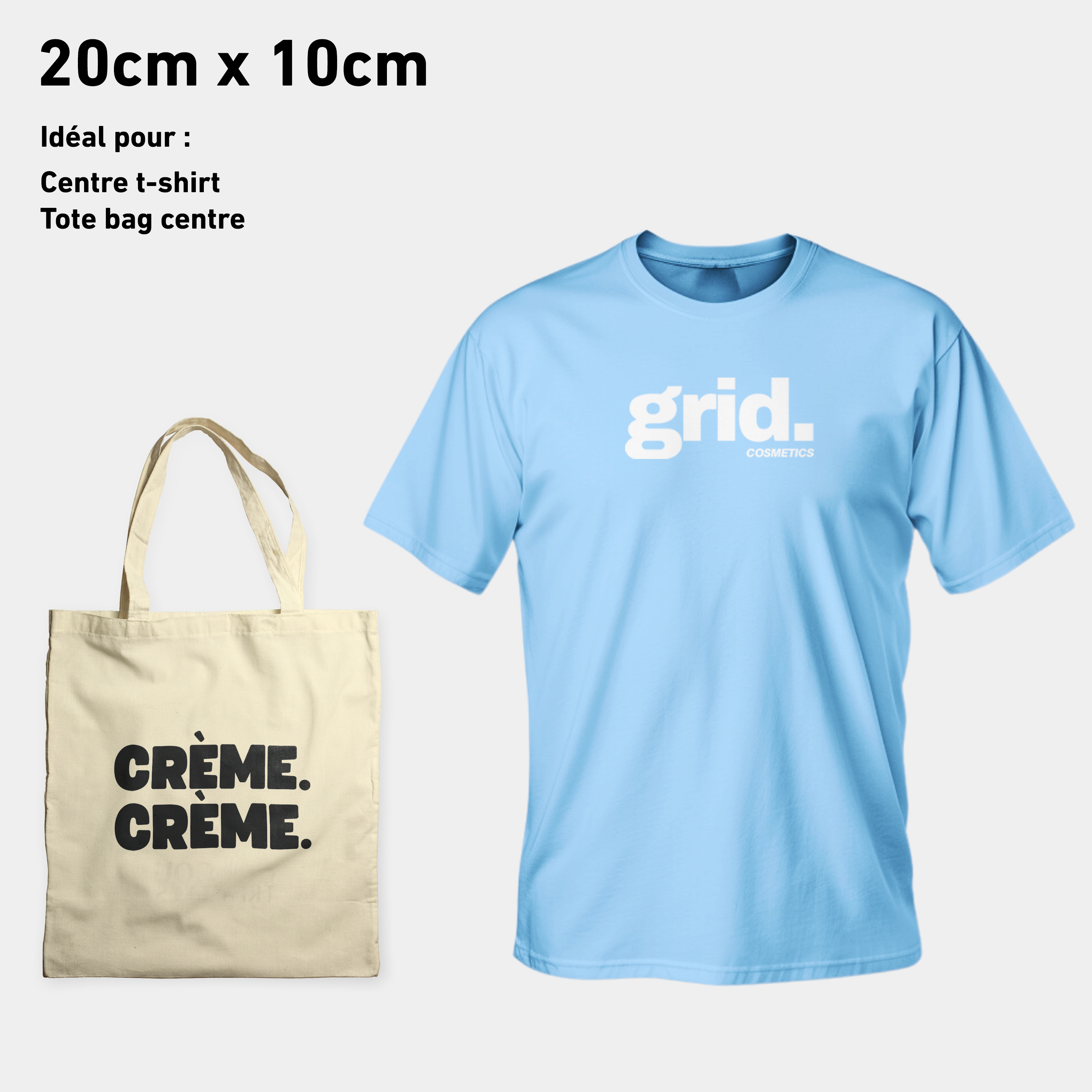 Transfert DTF - Par taille de visuel