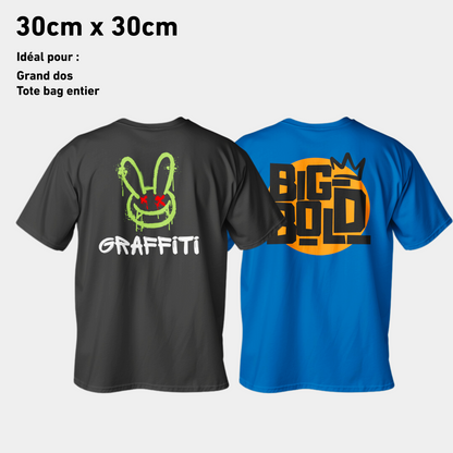 Transfert DTF - Par taille de visuel