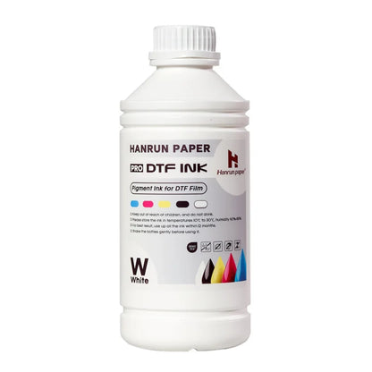 Encre Hanrun PRO DTF – Cyan, Magenta, Jaune, Noir, Blanc 1L