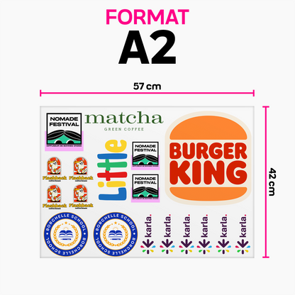 Transfert DTF - En planche - Sprint Transfert