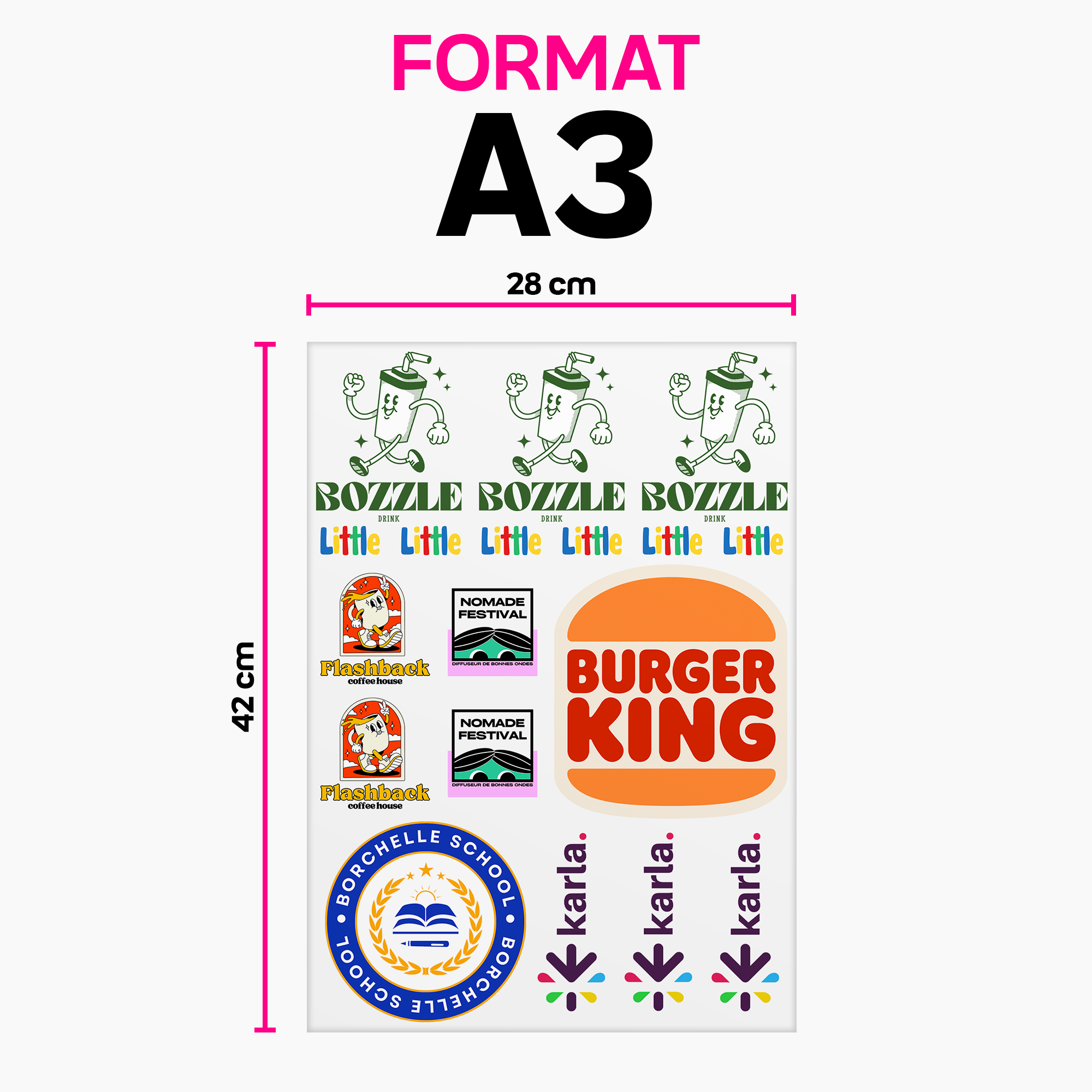 Stickers UV DTF - En planche