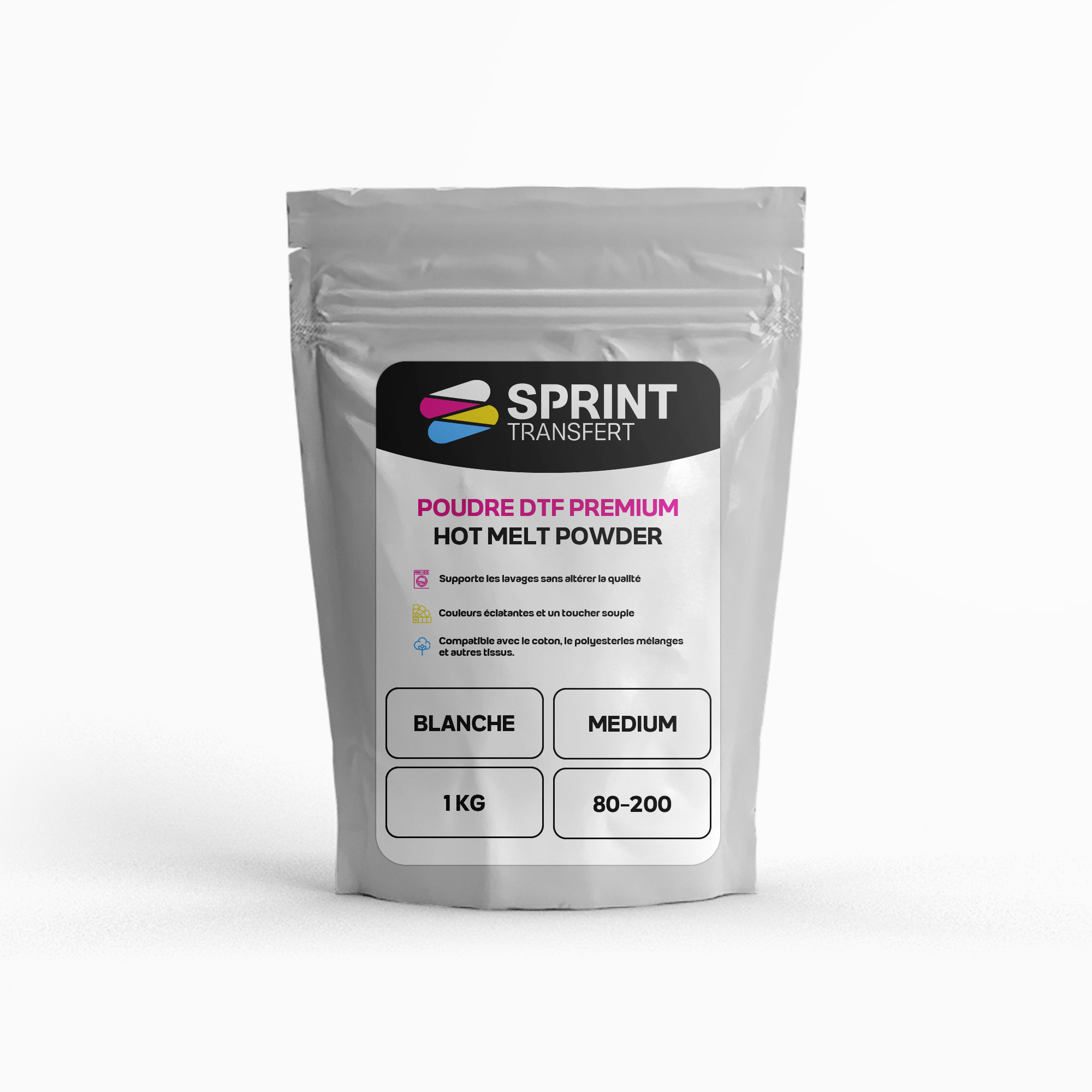 Sprint Powder DTF – Poudre Thermofusible Premium (1kg)