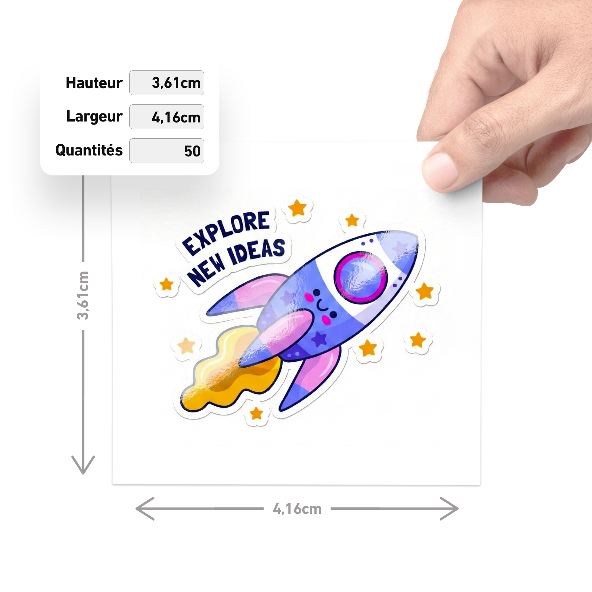 Stickers UV DTF - Par taille de visuel